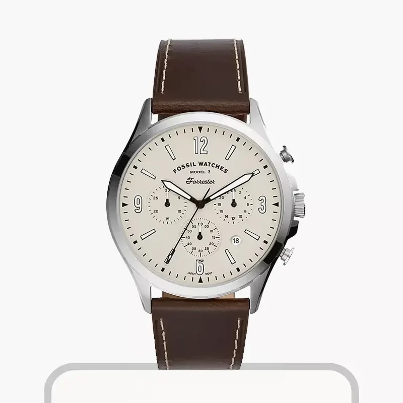 Fossil Forrester Chronograph Cream Dial Quartz Men's Watch | FS5696